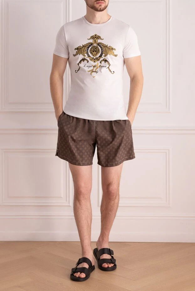 Gran Sasso мужские шорты пляжные из полиэстера коричневые мужские купить с ценами и фото 171994 - фото 2