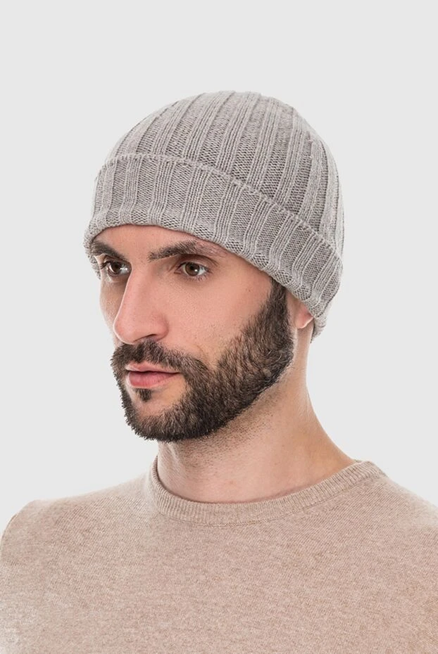 Gran Sasso man beige cashmere hat for men 172000 - photo 2