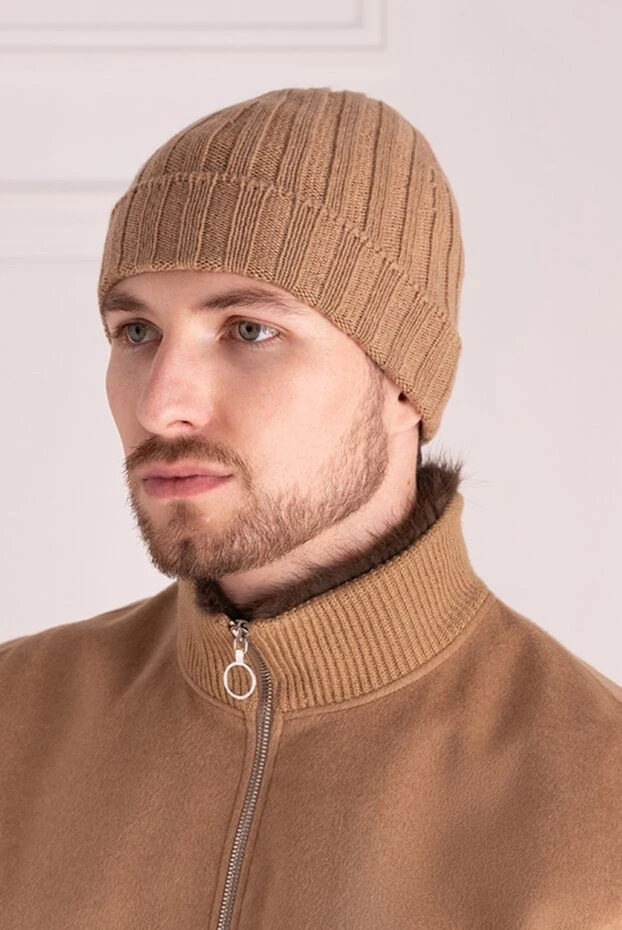 Gran Sasso man beige cashmere hat for men buy with prices and photos 172001 - photo 2