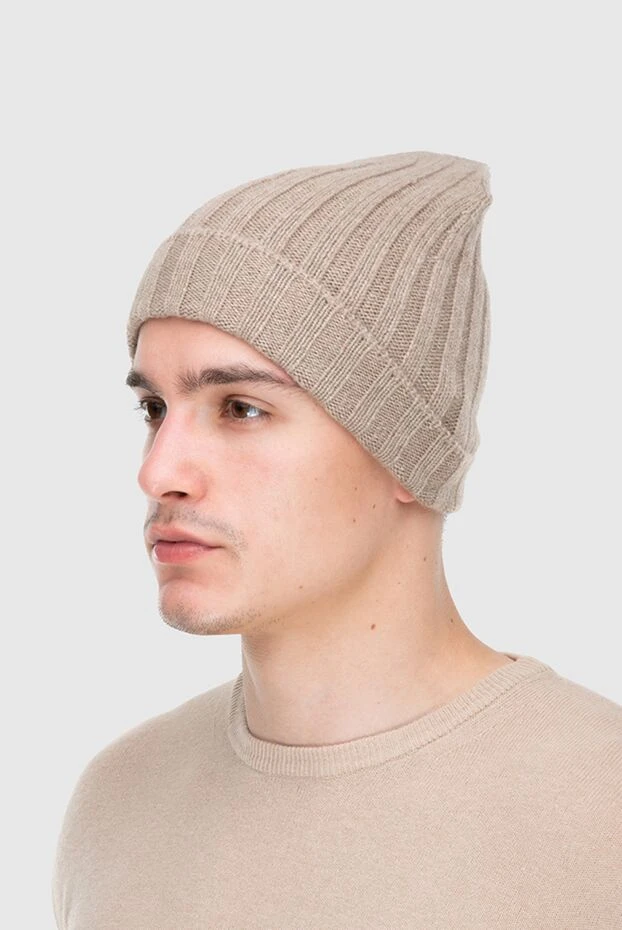 Gran Sasso man beige cashmere hat for men buy with prices and photos 172006 - photo 2