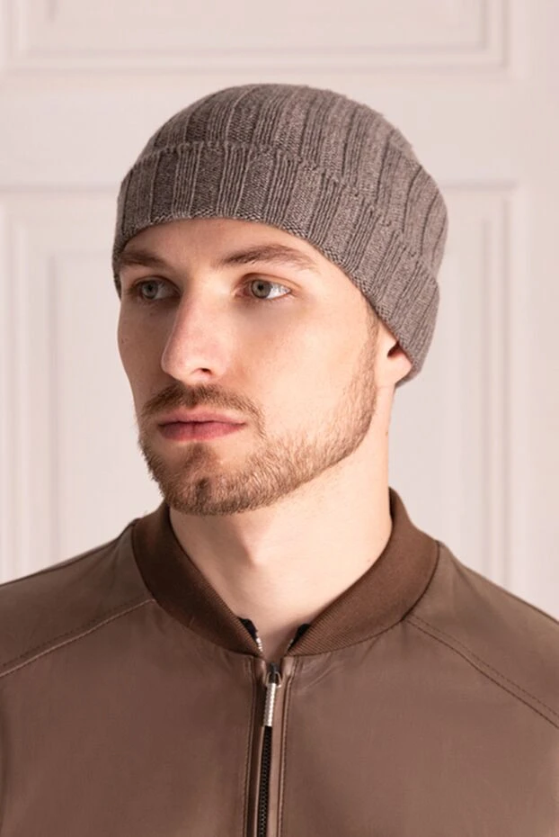 Gran Sasso man brown cashmere hat for men 172007 - photo 2