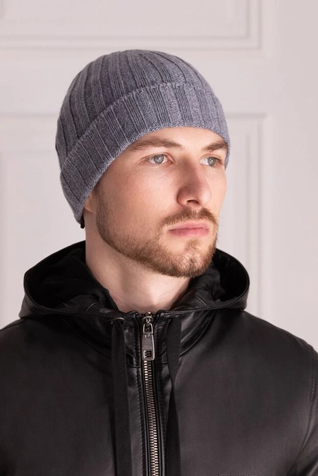 Gran Sasso man gray cashmere hat for men buy with prices and photos 172010 - photo 2