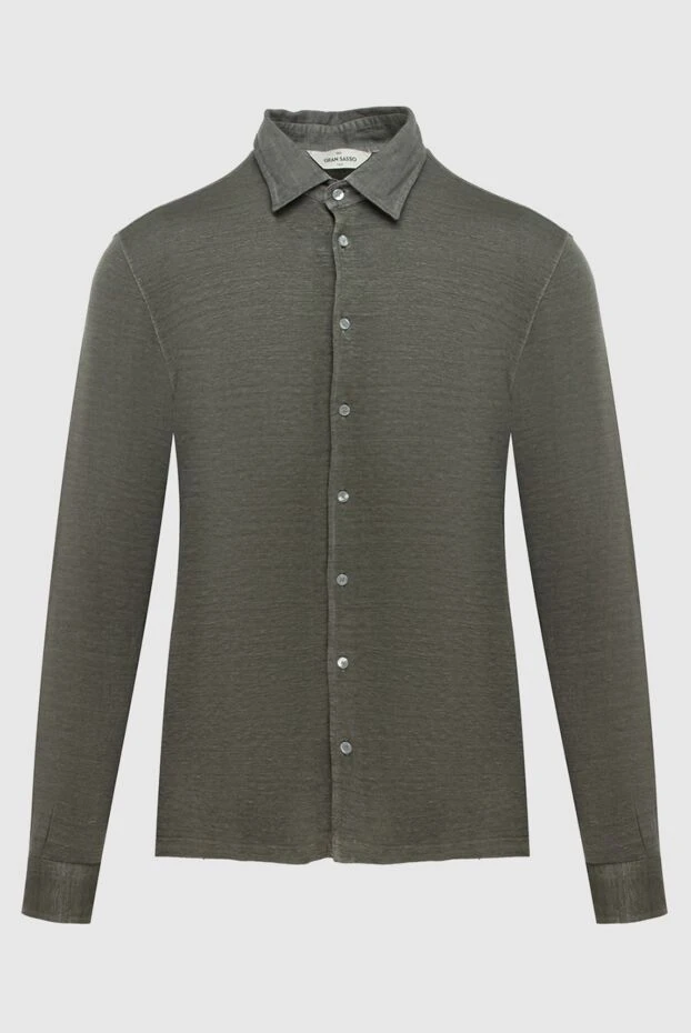 Gran Sasso man men's green linen and elastane shirt buy with prices and photos 172026 - photo 1
