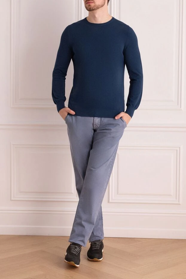 Gran Sasso green cotton jumper. men's 196521 - photo 2