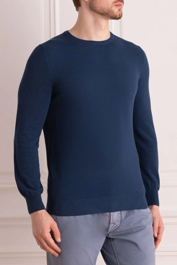 Gran Sasso green cotton jumper. men's 196521 - photo 3