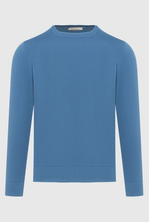 Gran Sasso blue cotton jumper for men 172045 - photo 1