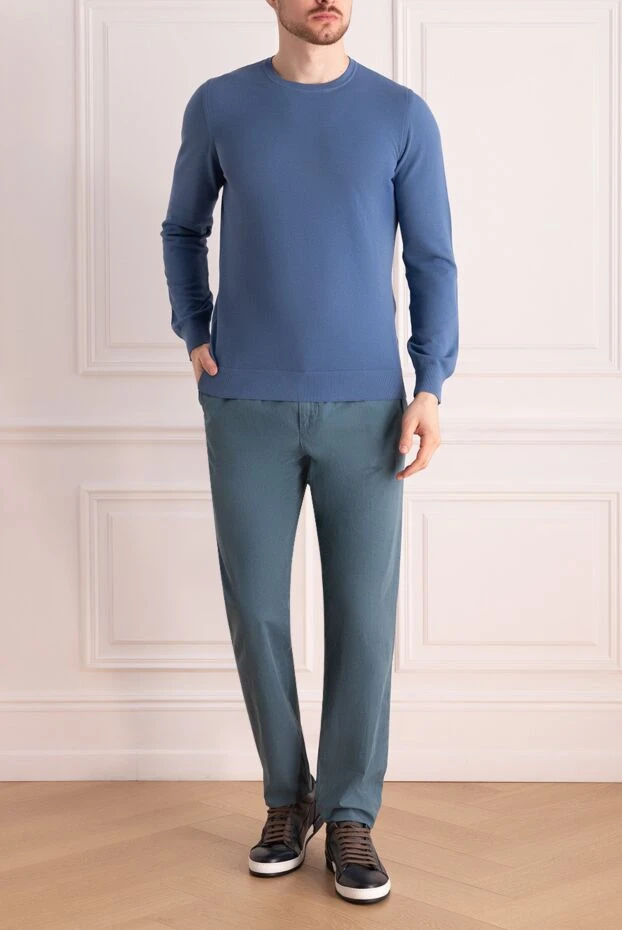 Gran Sasso man blue cotton jumper for men buy with prices and photos 172045 - photo 2