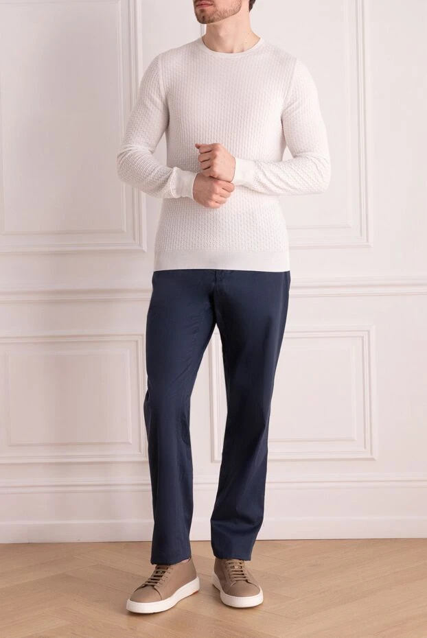 Gran Sasso man white cotton jumper for men buy with prices and photos 172046 - photo 2