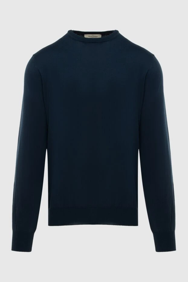 Gran Sasso blue cotton long sleeve jumper for men 196567 - photo 1