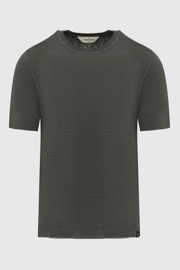 Gran Sasso мужские футболка льняная зеленая мужская купить с ценами и фото 172066 - фото 1