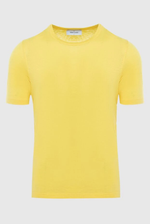 Gran Sasso man t-shirt linen yellow for men buy with prices and photos 172071 - photo 1