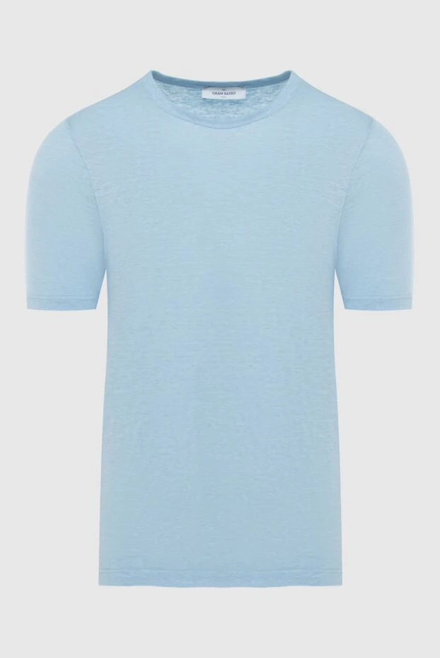 Gran Sasso мужские футболка льняная голубая мужская купить с ценами и фото 172072 - фото 1