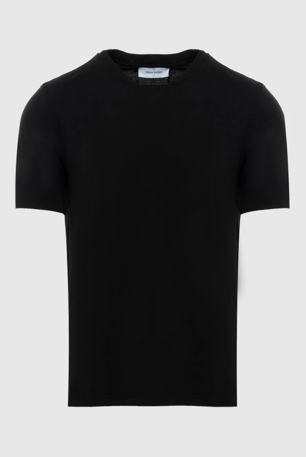 Gran Sasso мужские футболка хлопковая черная мужская купить с ценами и фото 172073 - фото 1