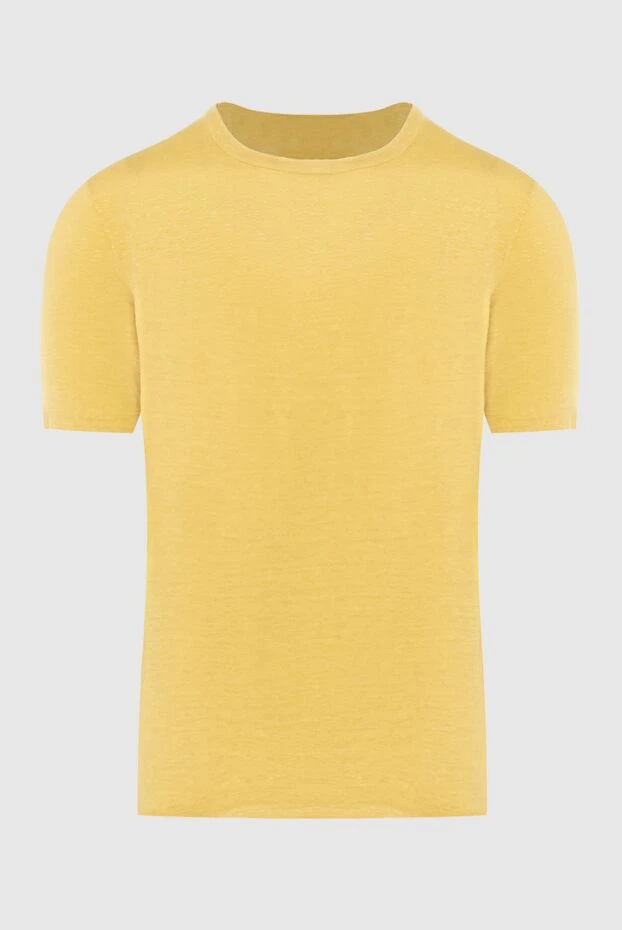 Gran Sasso мужские футболка льняная желтая мужская купить с ценами и фото 172076 - фото 1