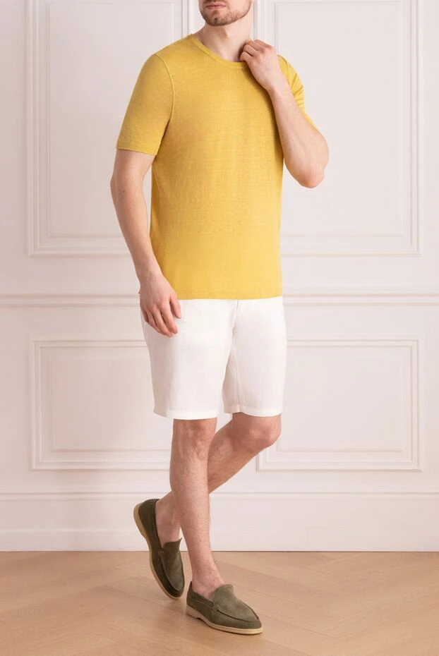 Gran Sasso мужские футболка льняная желтая мужская купить с ценами и фото 172076 - фото 2