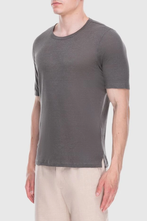 Gran Sasso dark grey linen t-shirt men's 196931 - photo 3