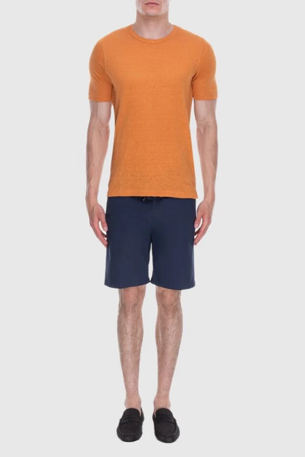Gran Sasso мужские футболка льняная оранжевая мужская купить с ценами и фото 172079 - фото 2