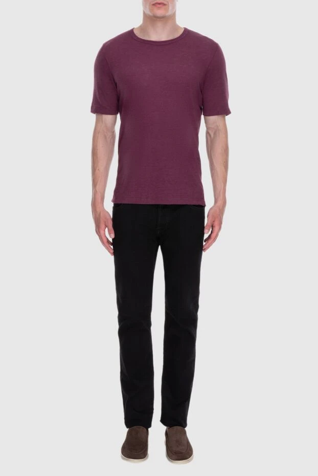 Gran Sasso red linen t-shirt for men 195671 - photo 2