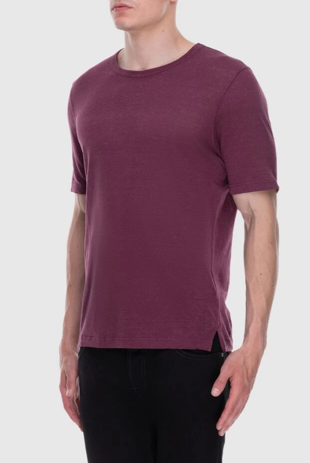 Gran Sasso red linen t-shirt for men 195671 - photo 3