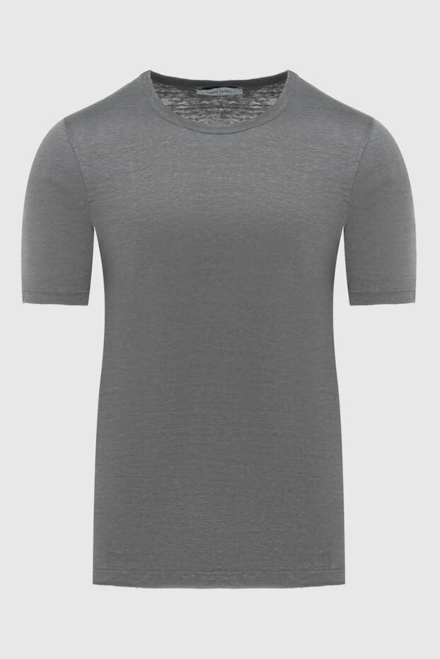 Gran Sasso grey linen basic t-shirt men's 196575 - photo 1
