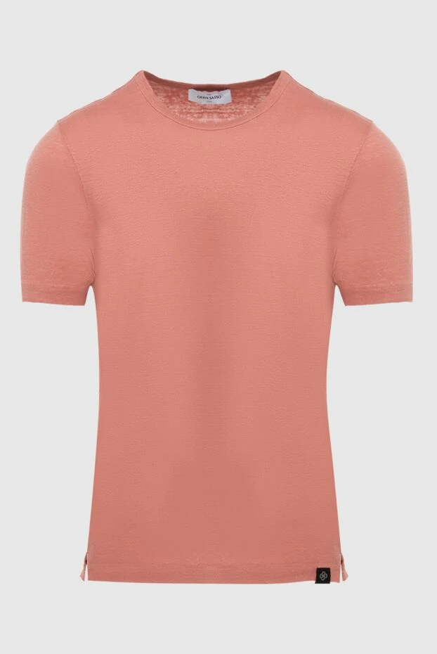 Gran Sasso man orange short sleeve jumper for men 172106 - photo 1