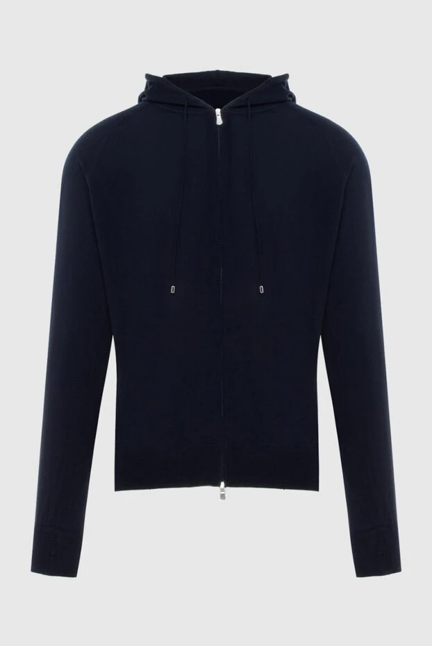 Blue woolen sports sweatshirt for men