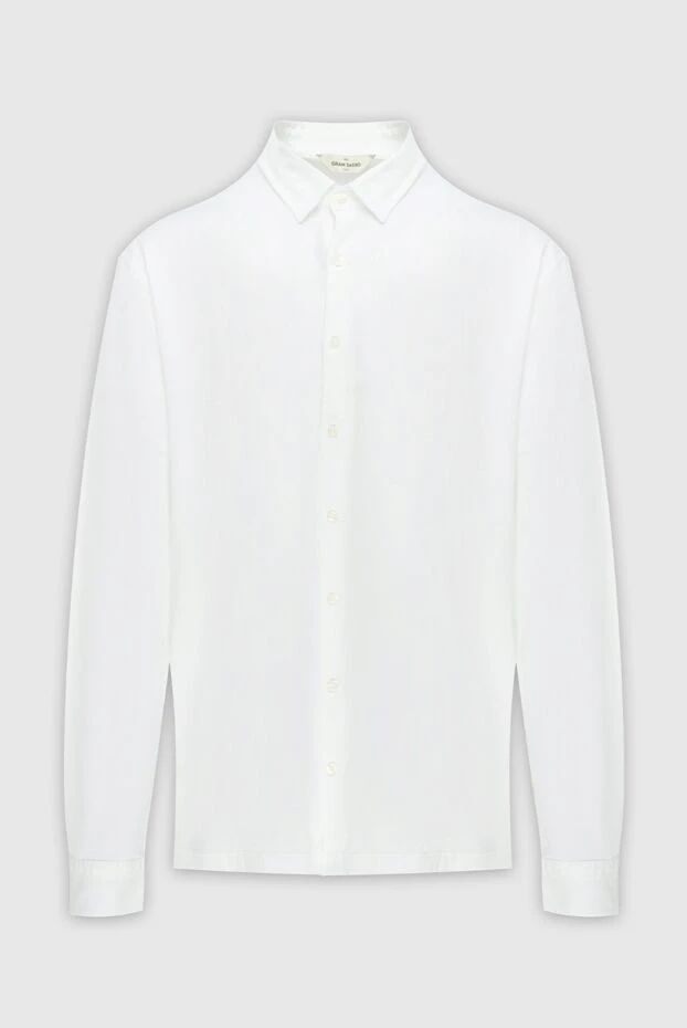 Gran Sasso мужские сорочка с длинными рукавами casual белая мужская купить с ценами и фото 172108 - фото 1