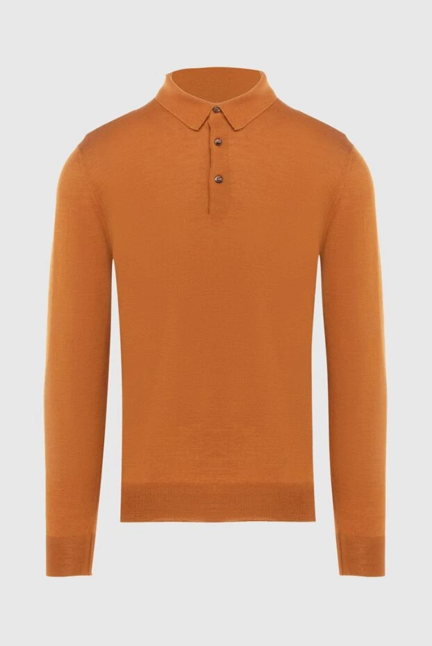 Gran Sasso man wool and silk polo orange for men buy with prices and photos 172116 - photo 1
