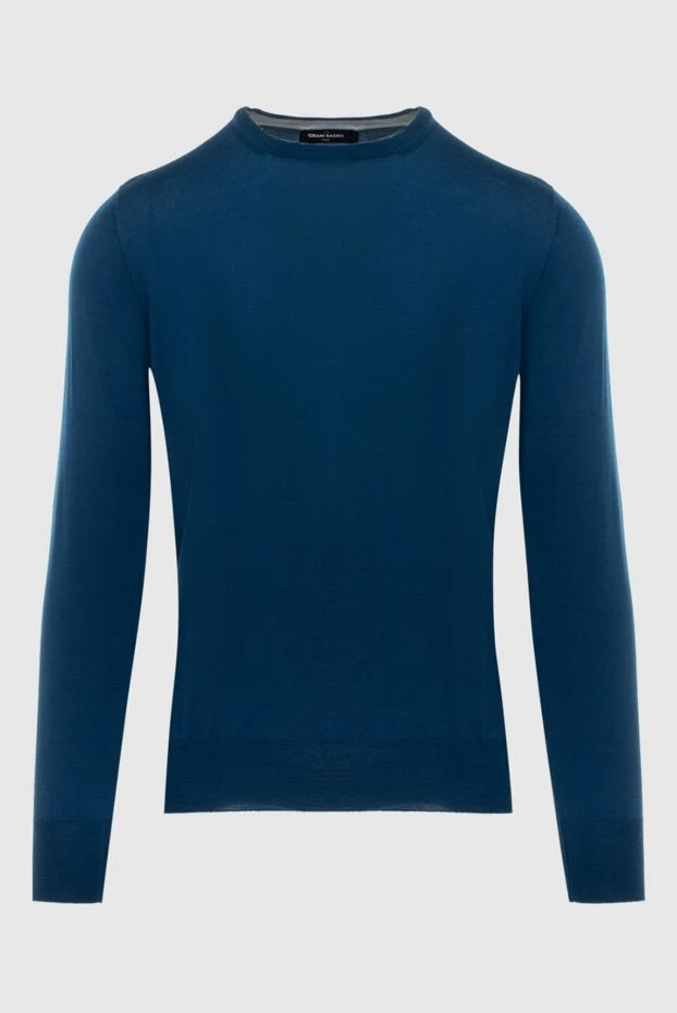Gran Sasso man cashmere and silk jumper blue for men buy with prices and photos 172125 - photo 1