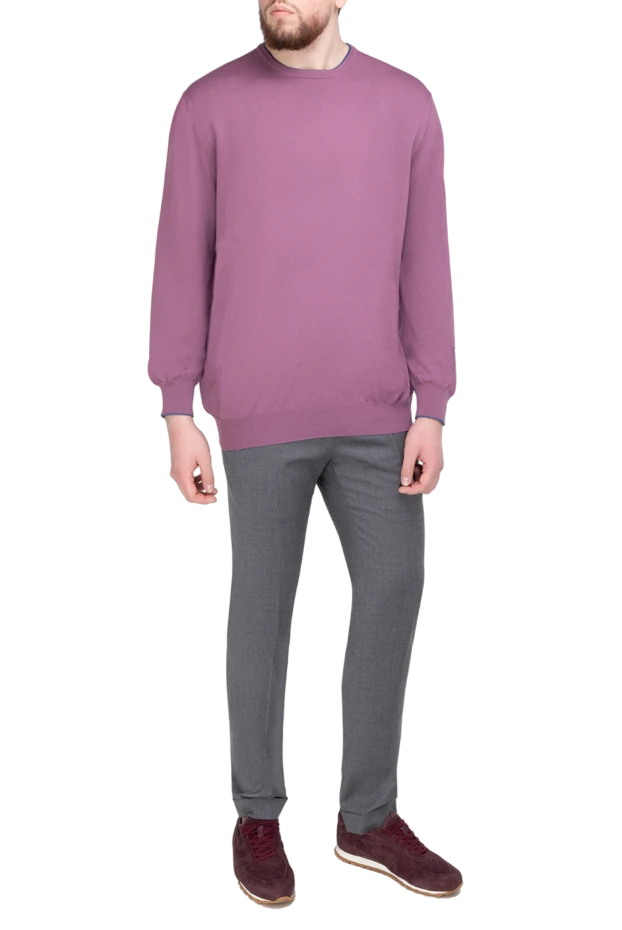 Gran Sasso cotton pink jumper for men 196539 - photo 2