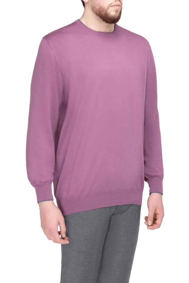 Gran Sasso cotton pink jumper for men 196539 - photo 3