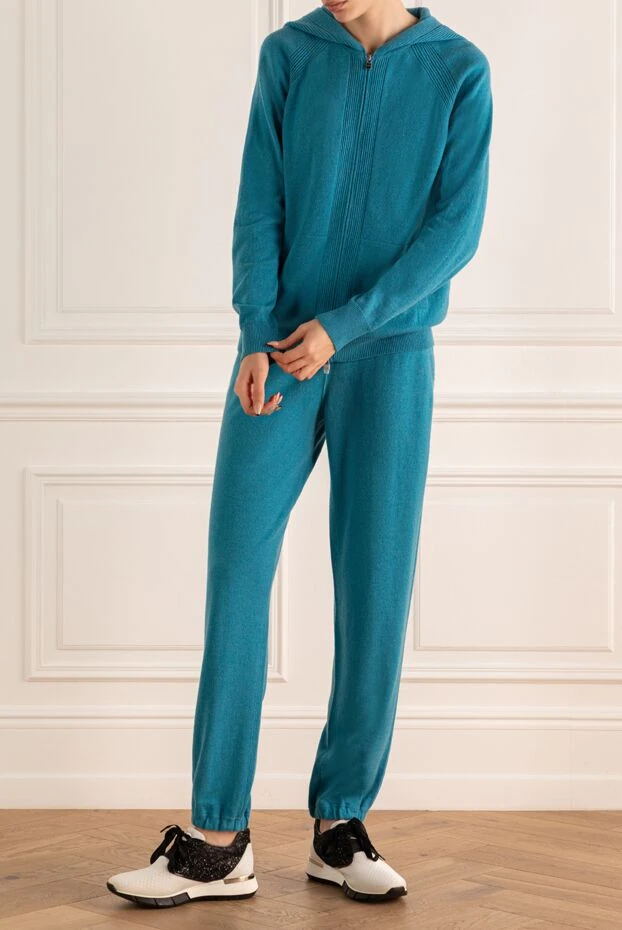 Loro Piana woman women's blue cashmere walking suit buy with prices and photos 172134 - photo 2