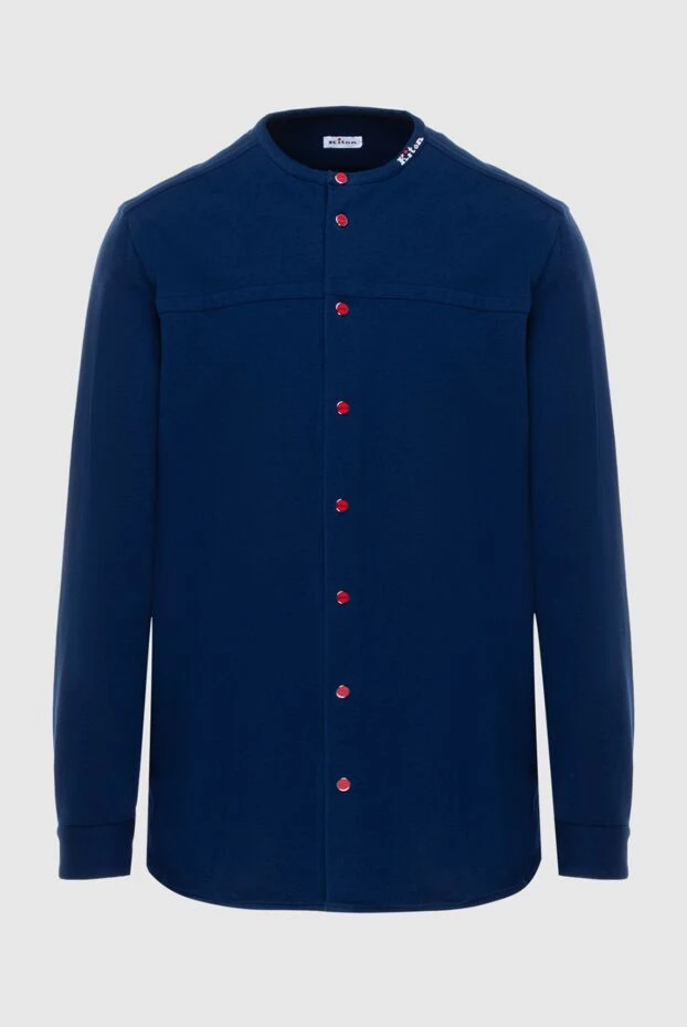 Kiton blue cotton and elastane shirt for men 172152 - photo 1