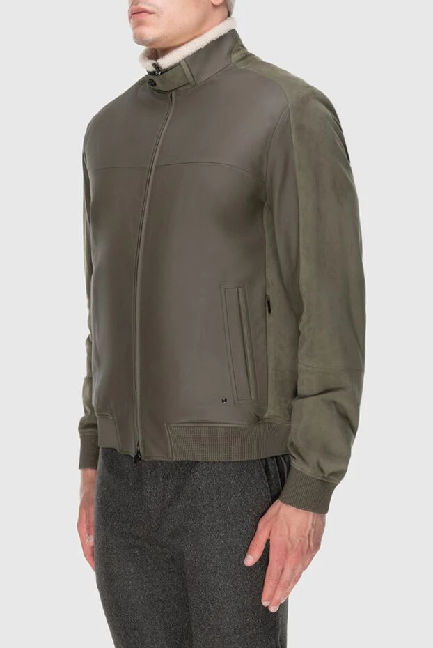 Stefano Ricci jacket with fur and genuine leather green for men 172157 - photo 3