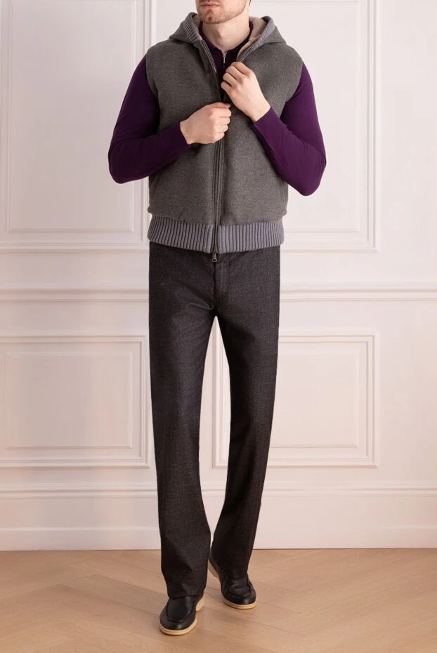 Fabio Gavazzi man cashmere vest gray for men buy with prices and photos 172169 - photo 2