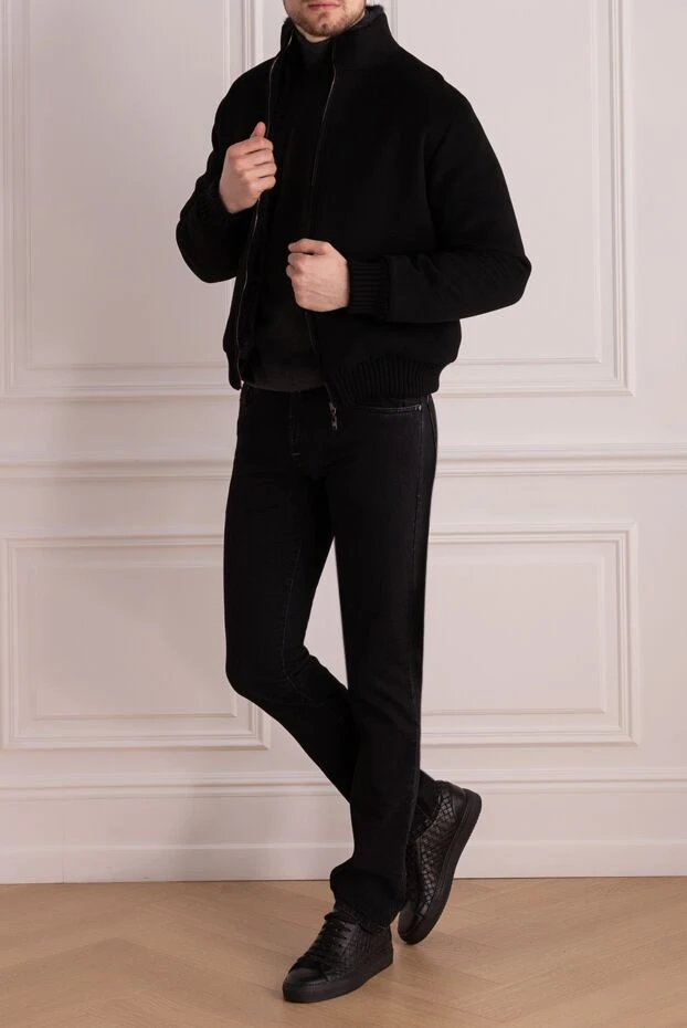 Fabio Gavazzi man black cashmere fur jacket for men buy with prices and photos 172171 - photo 2