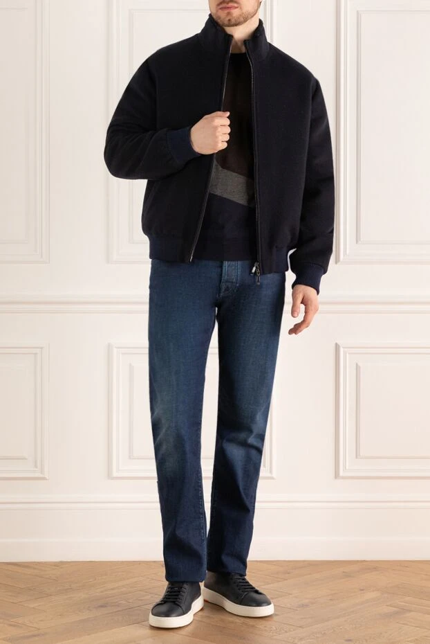 Fabio Gavazzi мужские куртка на меху из шерсти синяя мужская купить с ценами и фото 172172 - фото 2