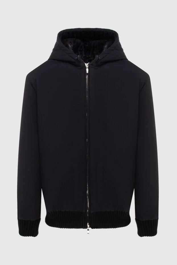 Fabio Gavazzi man black silk fur jacket for men buy with prices and photos 172174 - photo 1