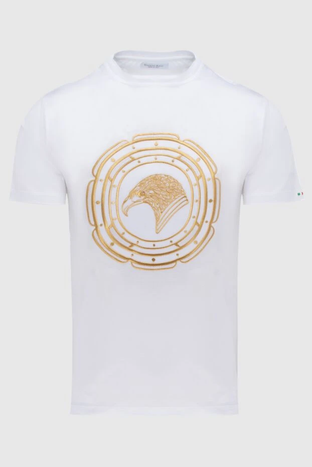 Stefano Ricci футболка из хлопка белая мужская 172179 - фото 1