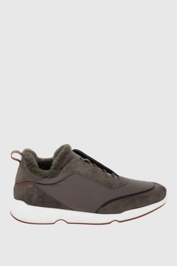 Loro Piana man sneakers in suede and textile brown for men 172202 - photo 1