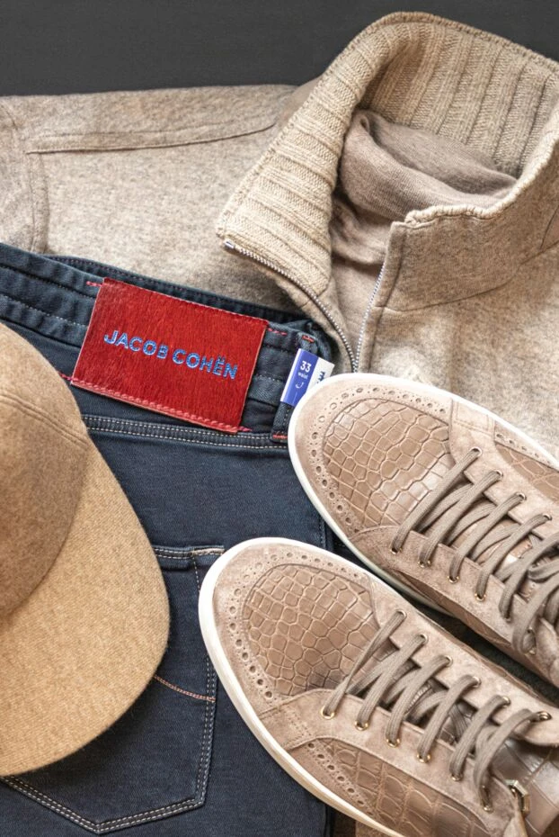 Loro Piana beige men's cashmere and natural fur cap 172219 - photo 2