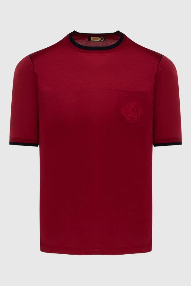 Cotton burgundy T-shirt for men