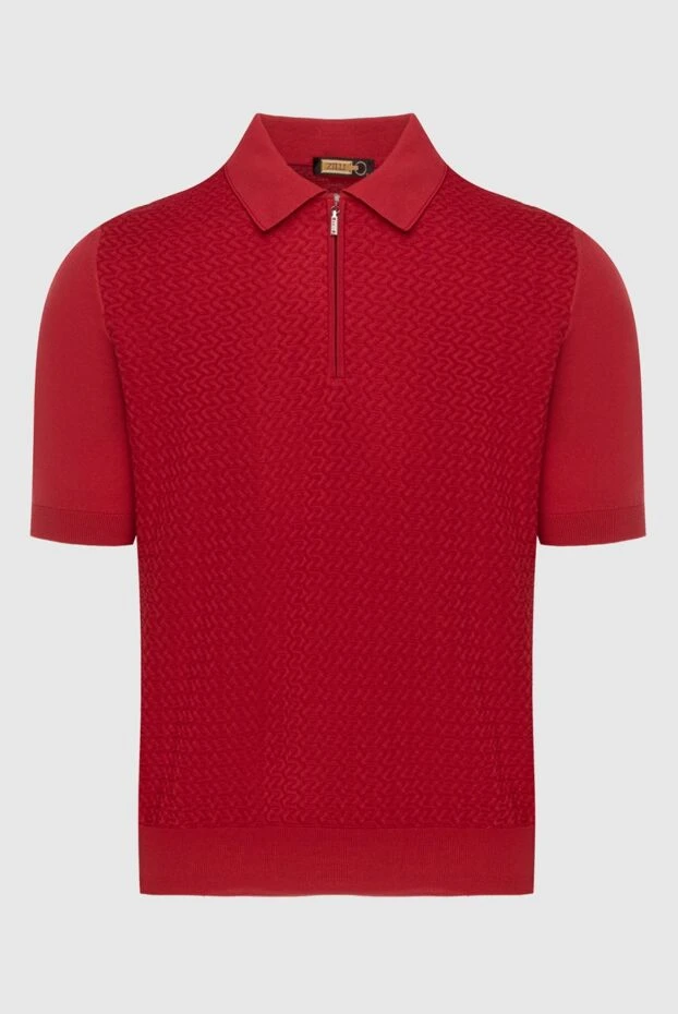 Zilli red cotton and silk polo for men 172266 - photo 1