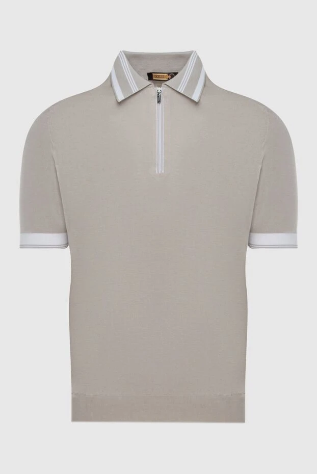 Zilli men's light-colored polo shirt with a silky texture and short sleeves 195760 - photo 1