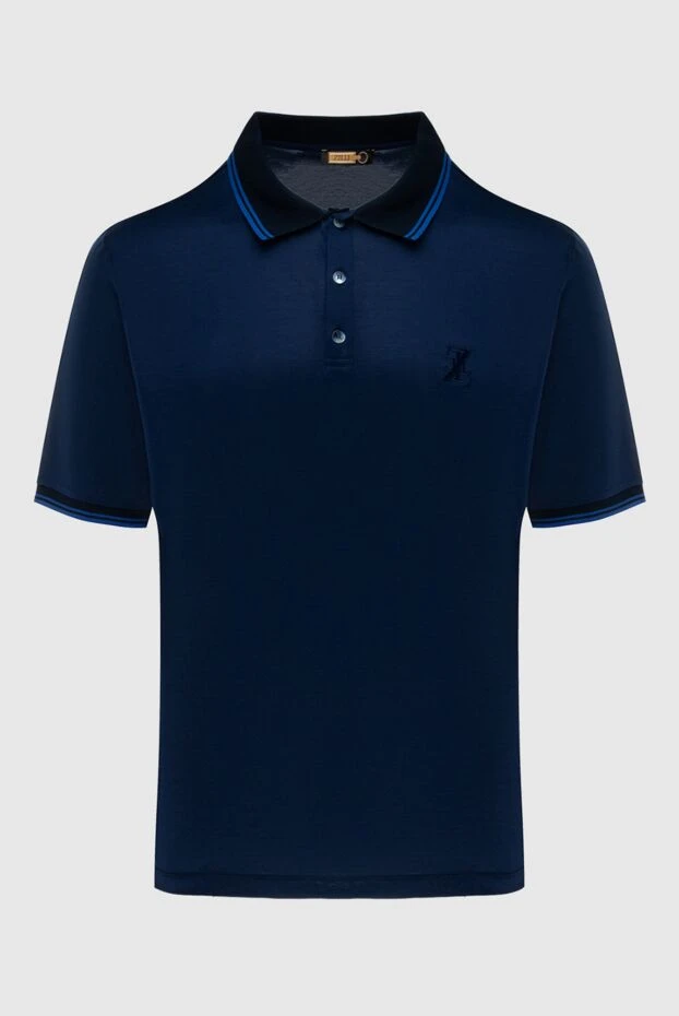 Zilli man cotton and silk polo blue for men buy with prices and photos 172272 - photo 1