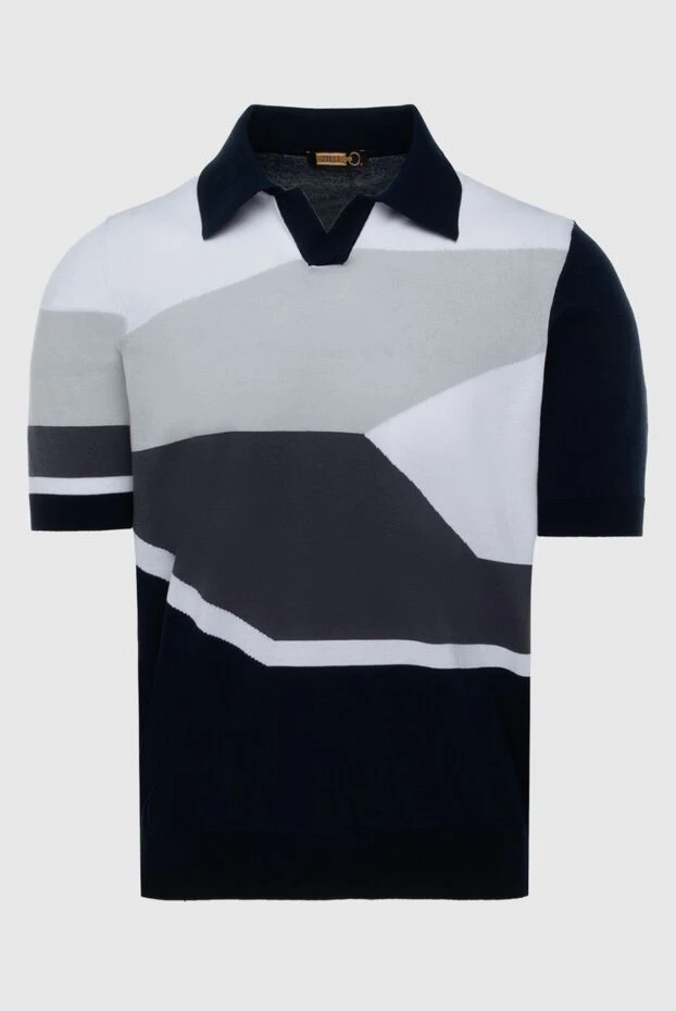 Zilli man cotton and silk polo blue for men 172273 - photo 1