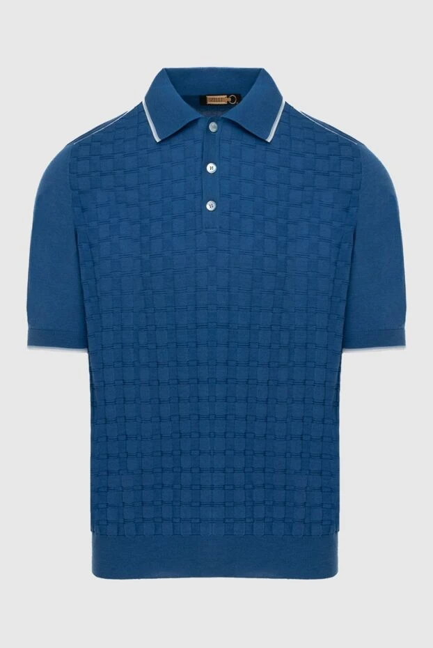 Zilli blue cotton and silk polo shirt for men 172274 - photo 1