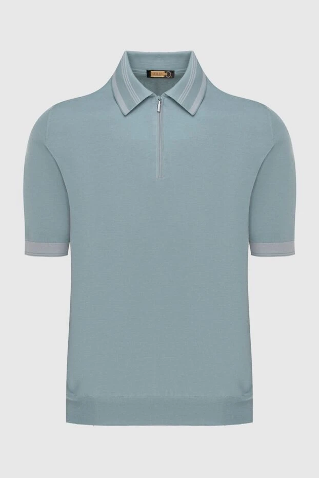 Zilli polo from cotton and silk gray for men 172275 - photo 1