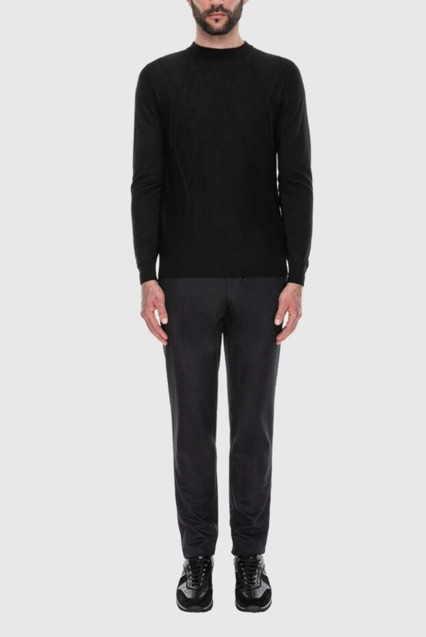 Zilli man cashmere and silk jumper black for men 172289 - photo 2