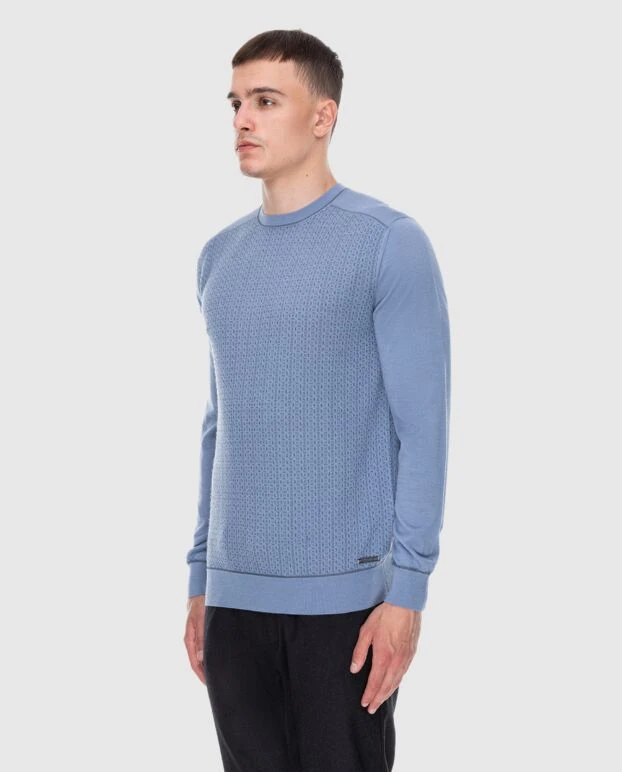 Stefano Ricci blue cashmere and silk jumper for men 172306 - photo 3